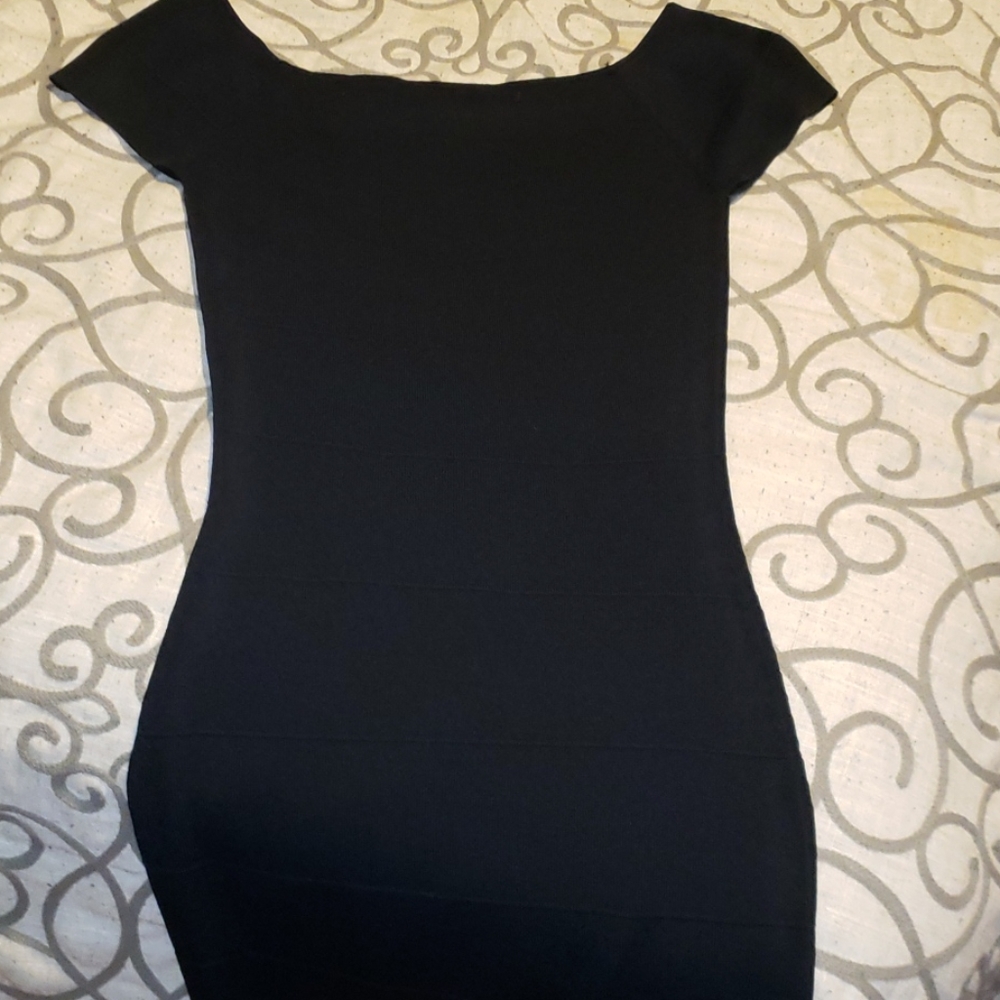 Off shoulder black dress